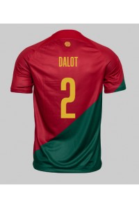 Portugal Diogo Dalot #2 Voetbaltruitje Thuis tenue WK 2022 Korte Mouw